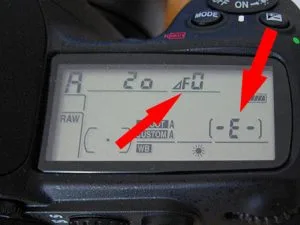 DSLR error code display