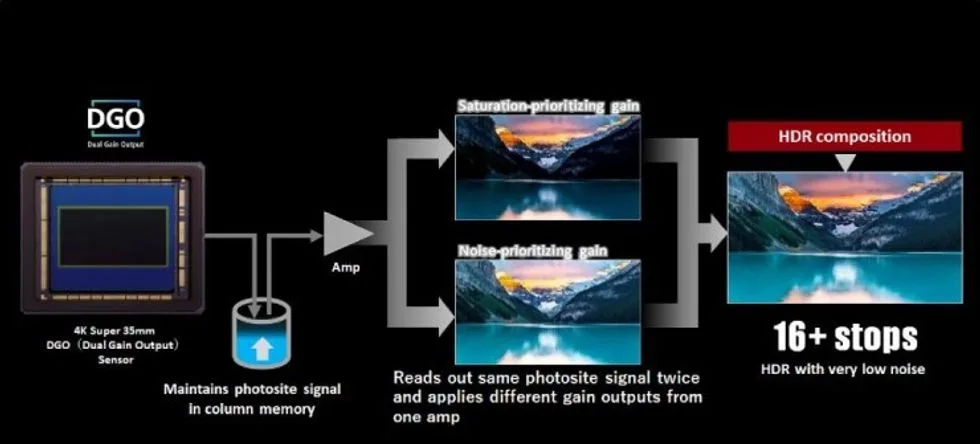 Dual-gain ISO sensor