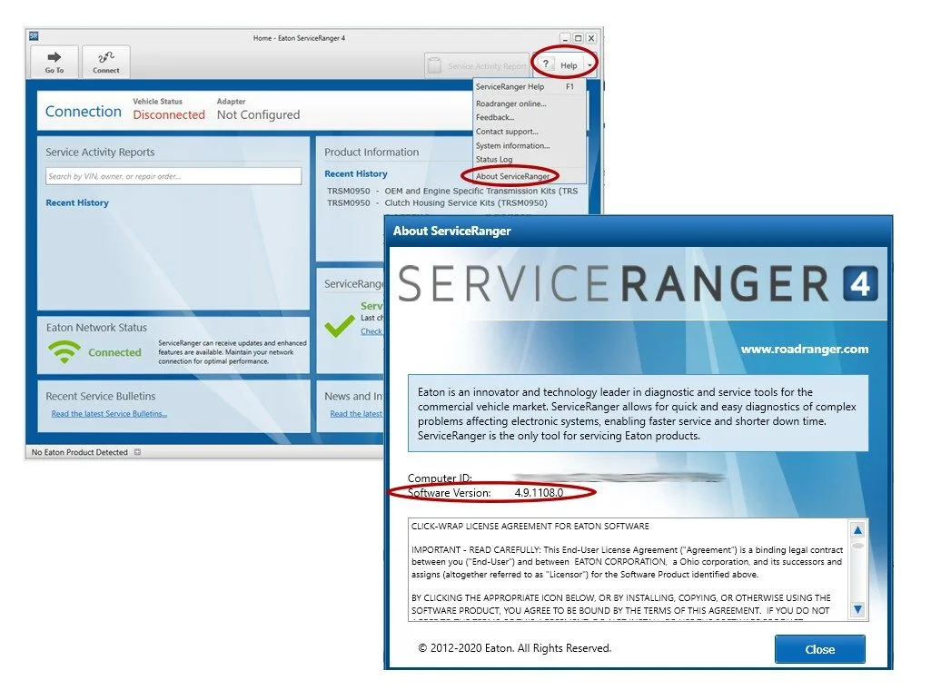 Eaton ServiceRanger diagnostic software