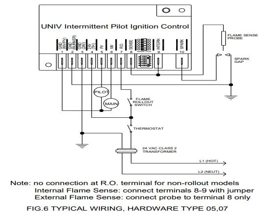 Electronic intermittent pilot ignition
