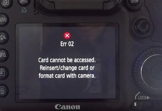 Err 02 Canon R6