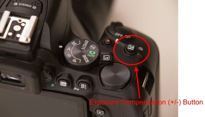 exposure compensation dial DSLR