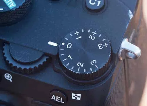 exposure compensation dial