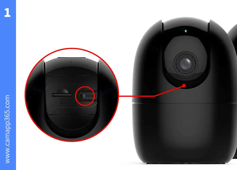 factory reset button security camera