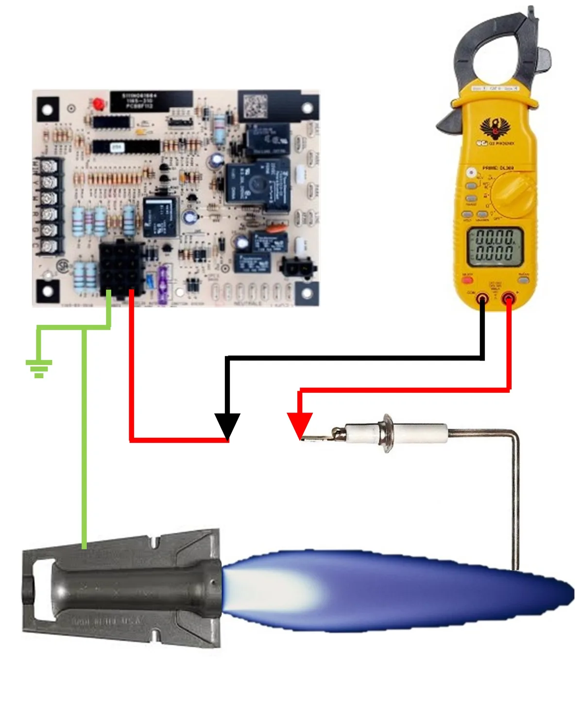 Flame sensor rod