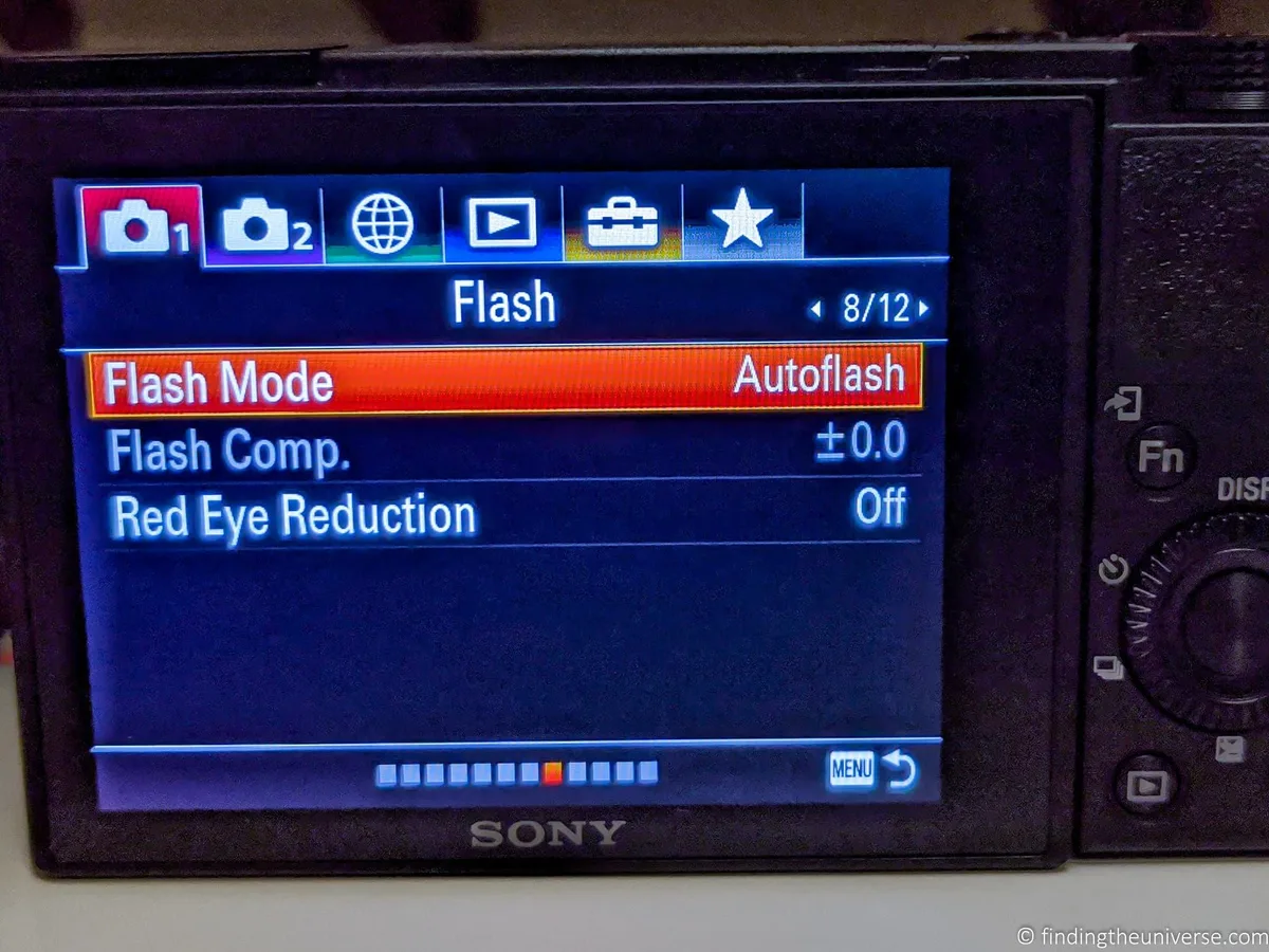 flash control menu