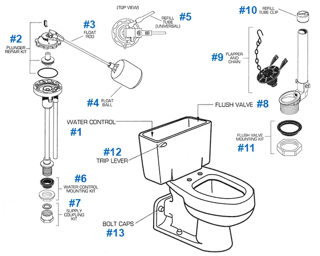 flush valve parts