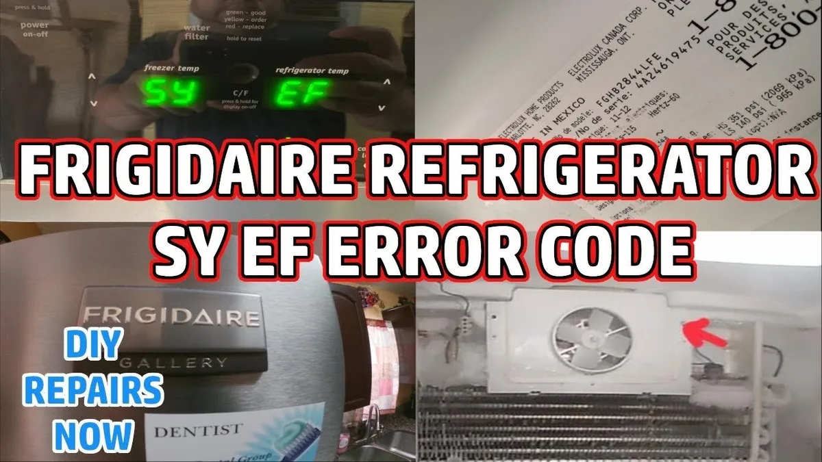 Frigidaire Refrigerator Sy Ef Troubleshooting