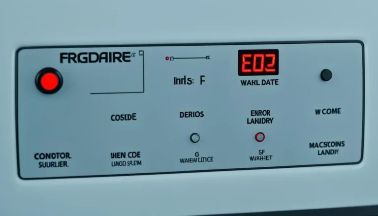 Frigidaire Washer E4 Code Display