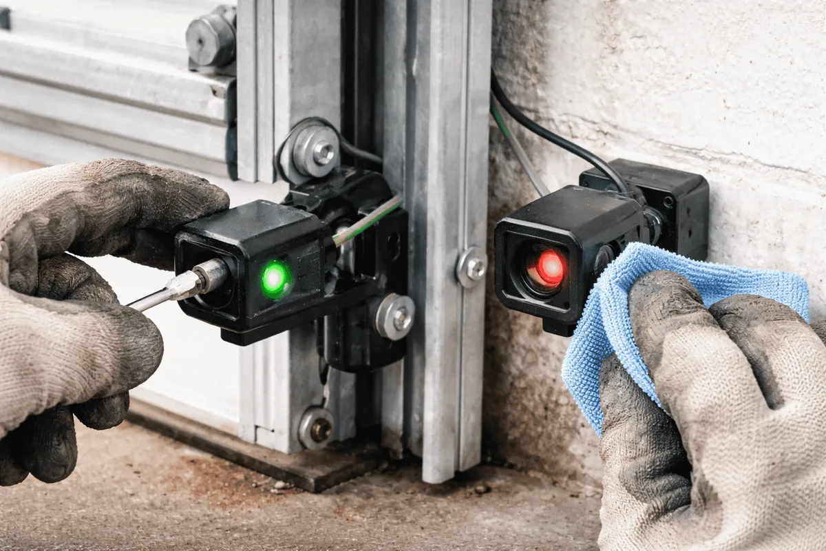 garage door photo eye sensors alignment