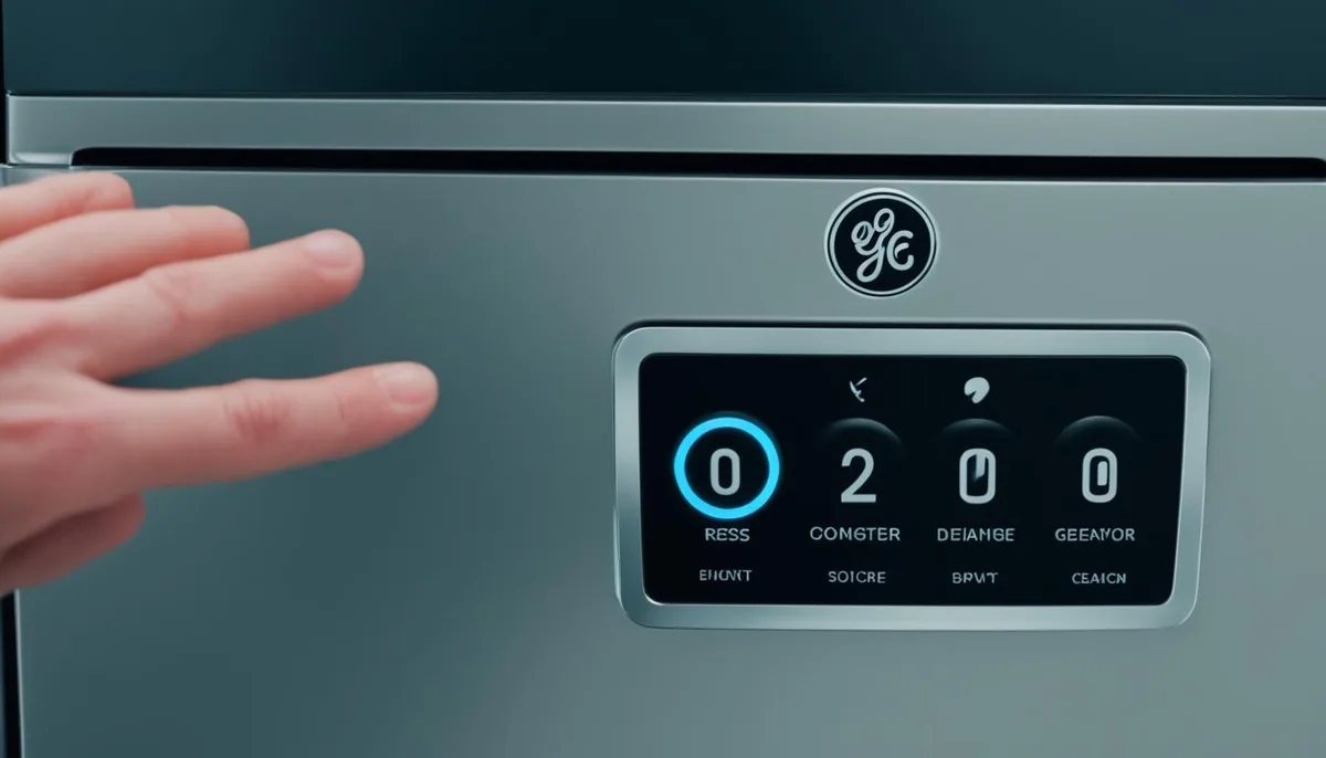 GE Cafe dishwasher three-button reset