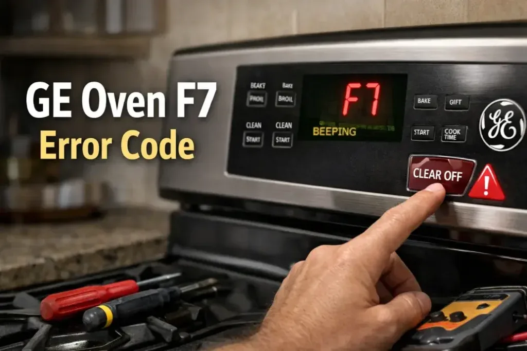 GE oven control panel F7 error code