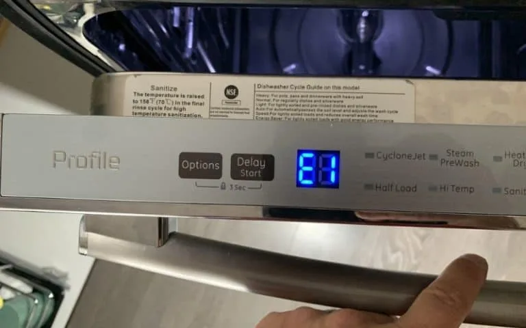 GE Profile Dishwasher Error Code