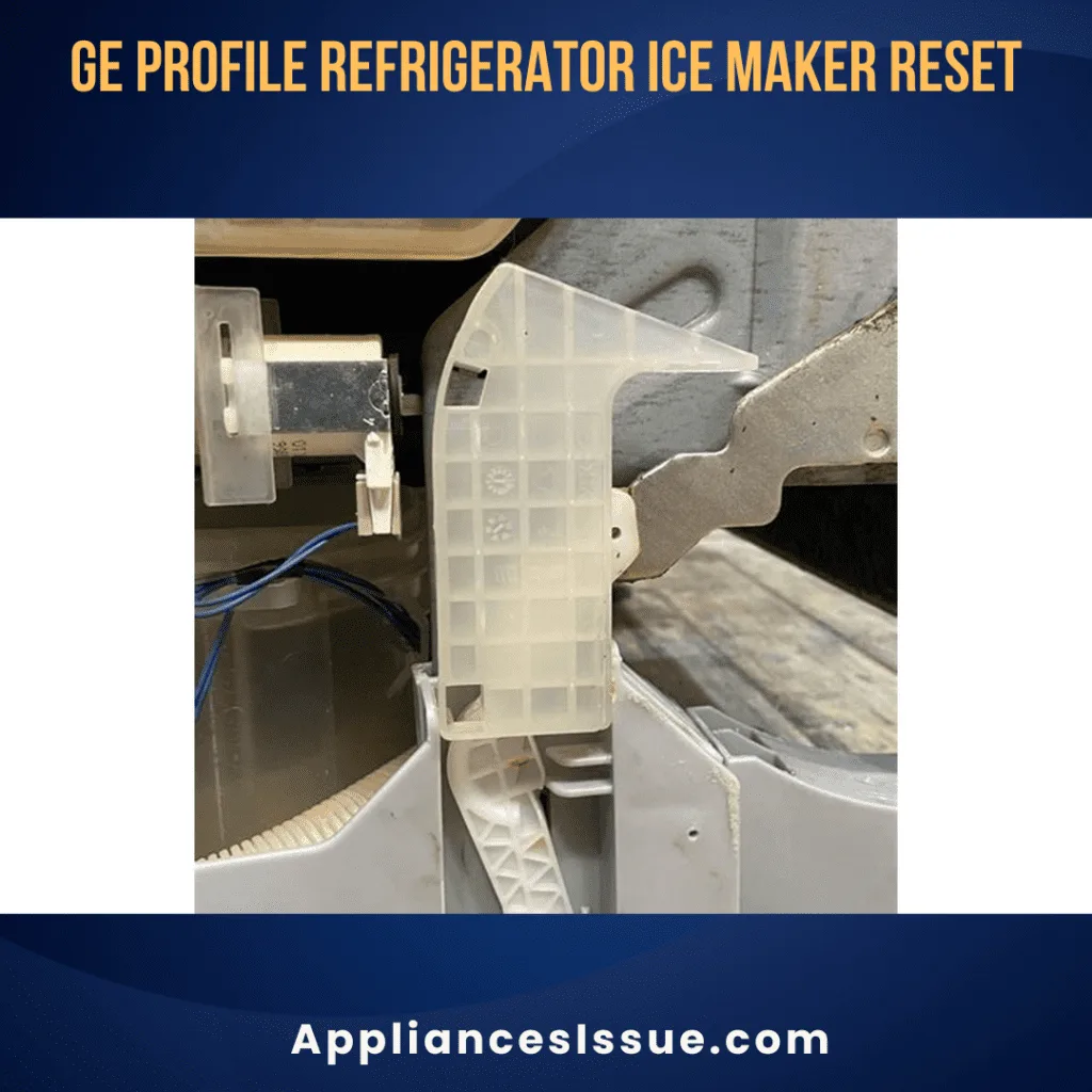 GE Profile ice maker module close-up