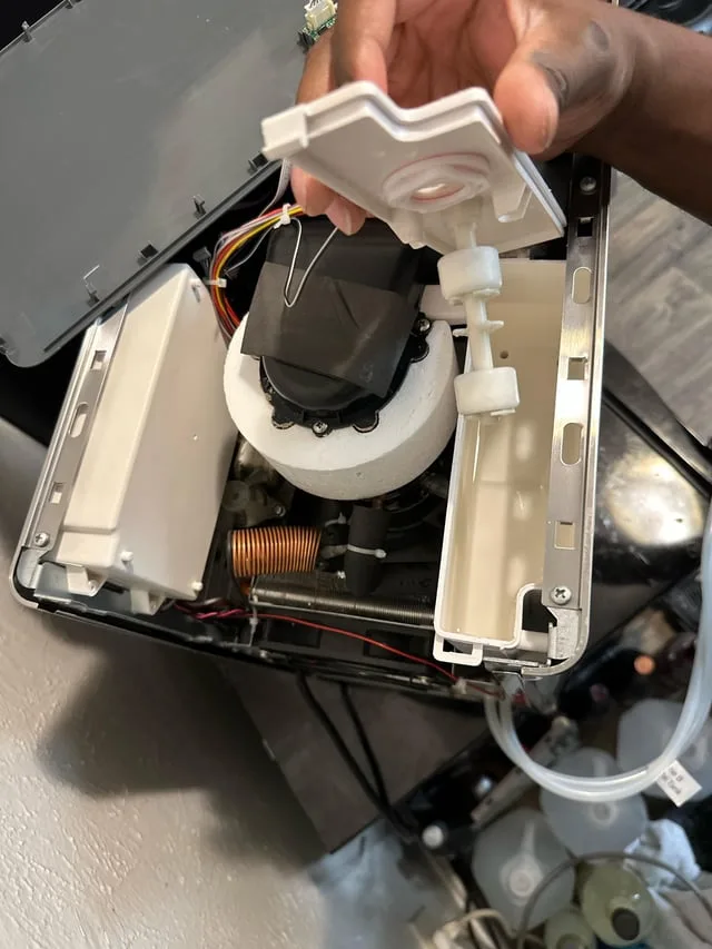 GE Profile ice maker wire harness corrosion
