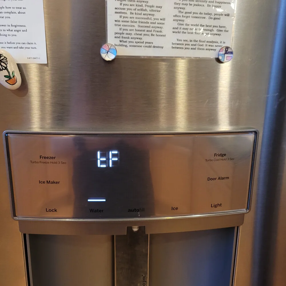 GE Profile refrigerator error code display
