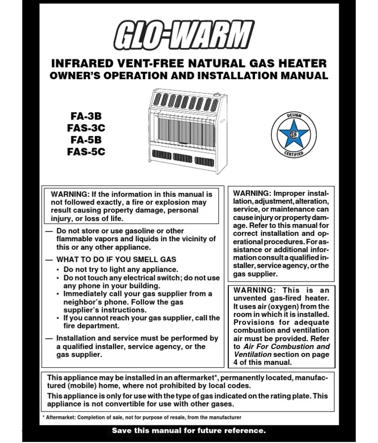 Glo Warm heater front panel controls