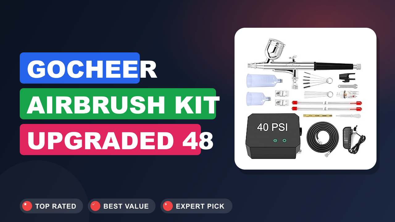 Gocheer Airbrush Kit Upgraded 48 PSI Review