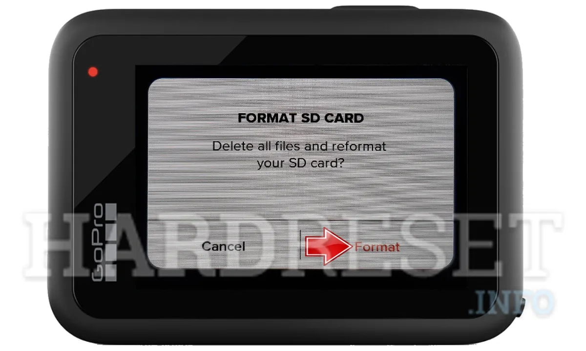 GoPro HERO10 in-camera format function