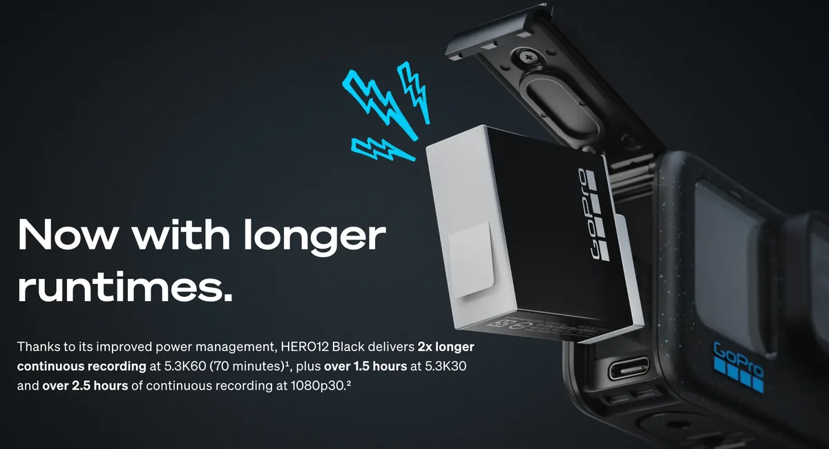 GoPro HERO12 Black battery removal