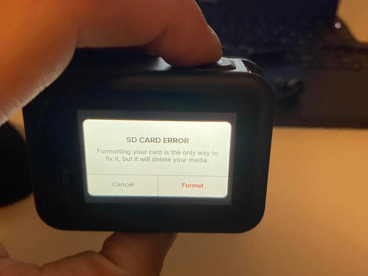 GoPro HERO13 error message