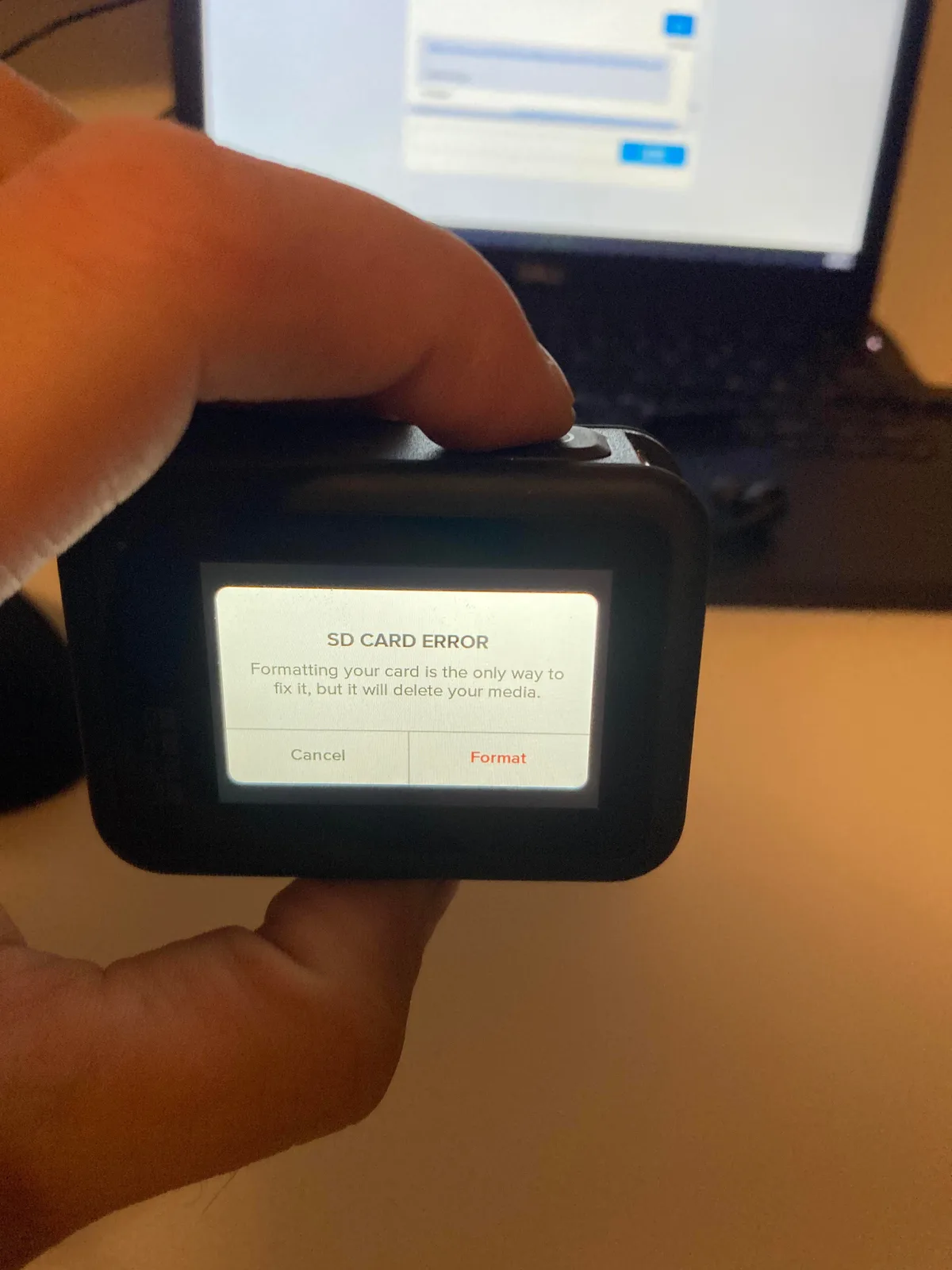 GoPro HERO8 memory card error