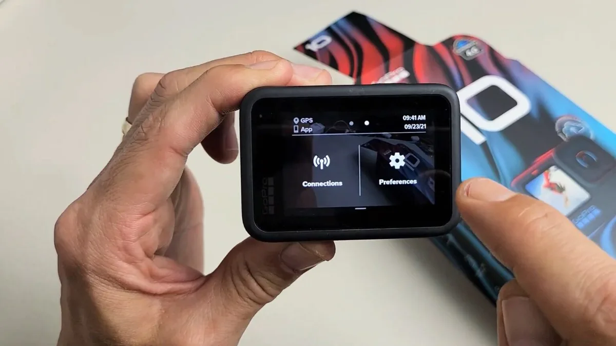 GoPro in-camera format menu