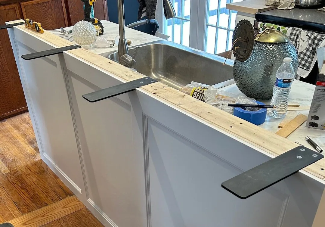 granite countertop overhang support bracket