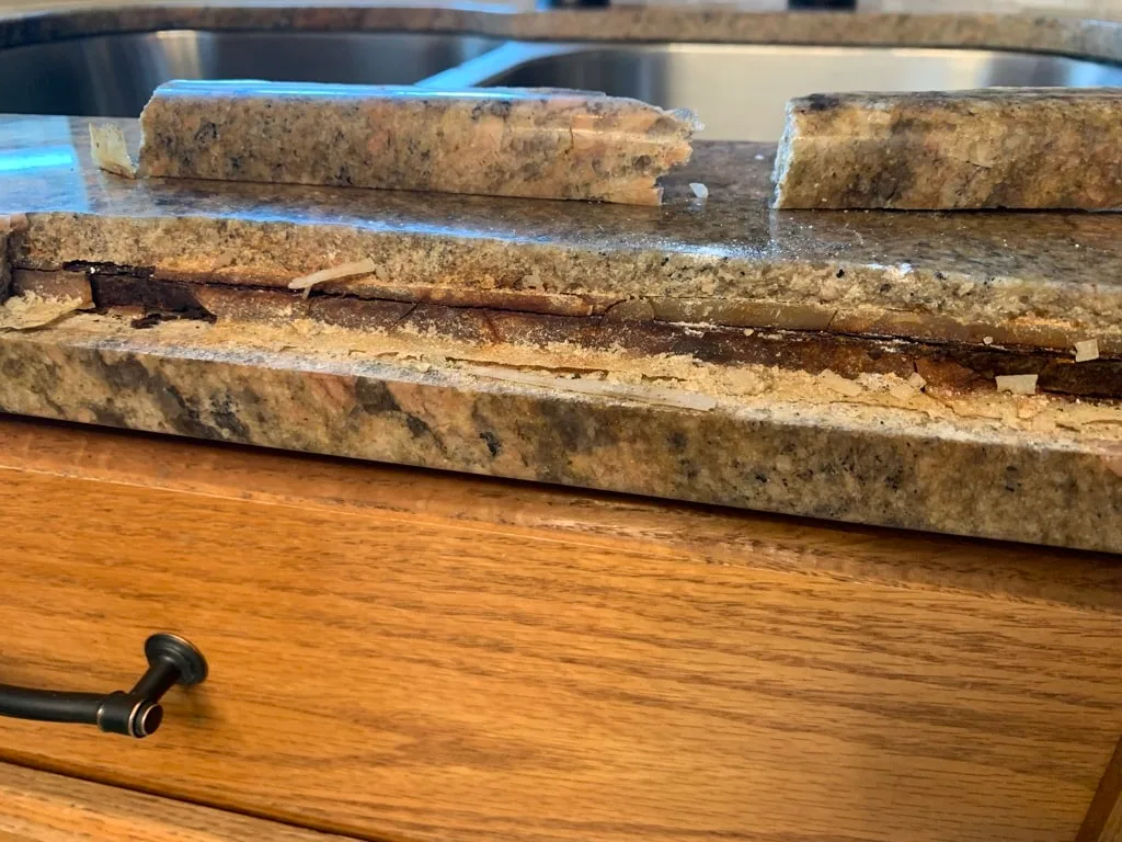 Granite cracking during cutout or clip tightening