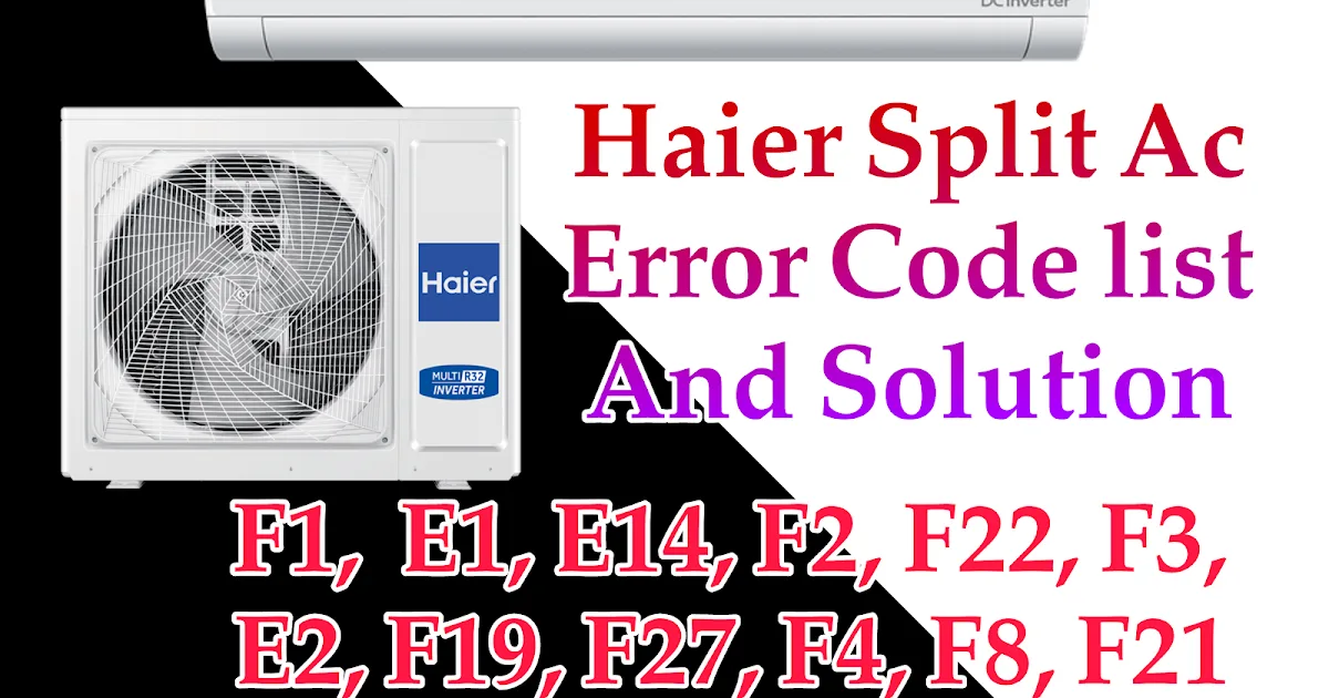 Haier Air Conditioner Error Code
