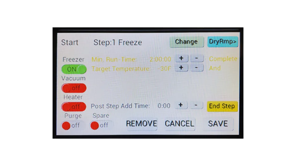 Harvest Right freeze dryer error codes