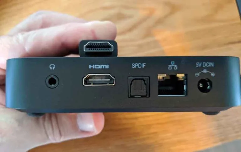 HDMI cable connection