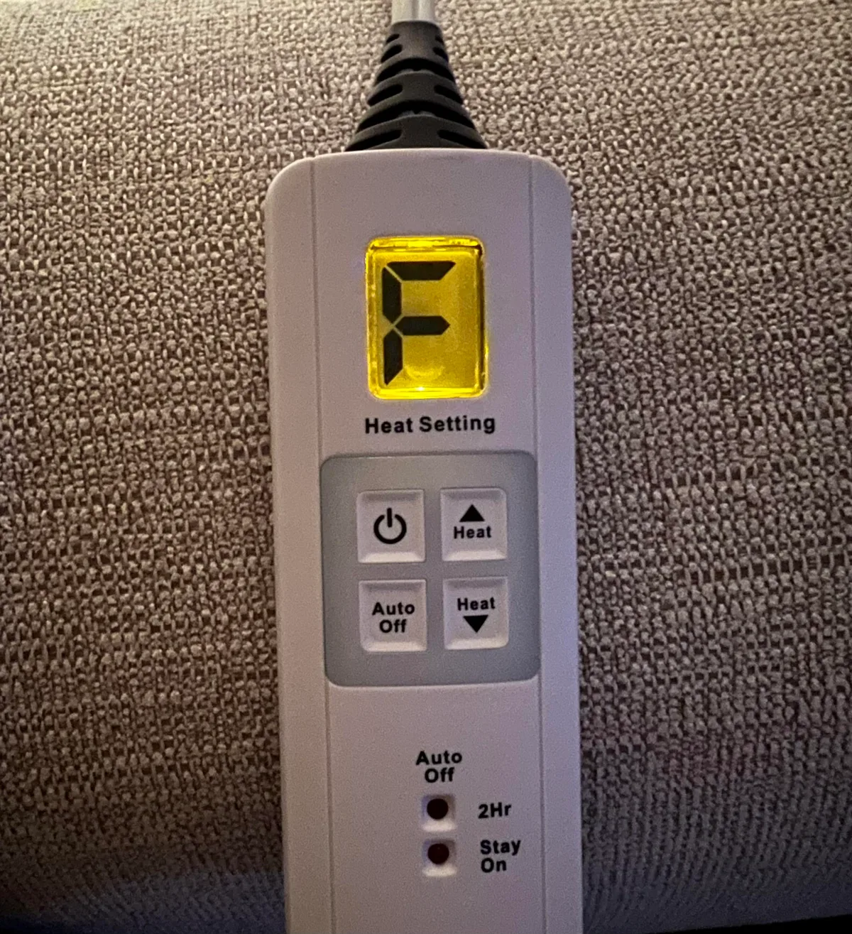 heating pad error codes