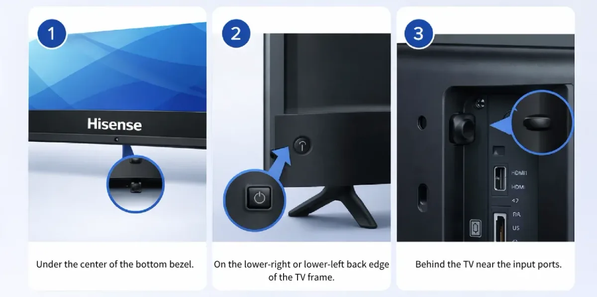 Hisense TV side buttons