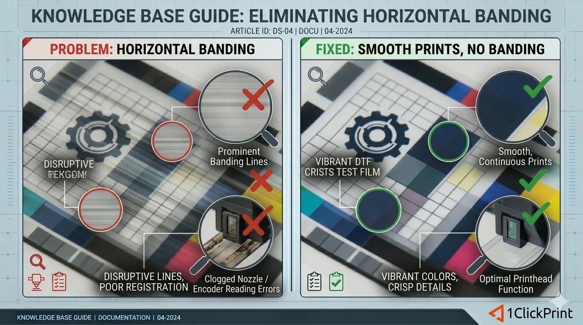horizontal bands on print