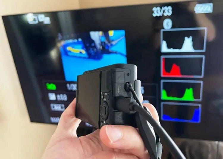 how to connect mirrorless camera to TV