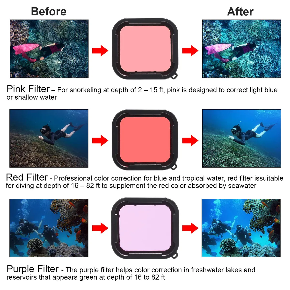 how to improve underwater camera colors