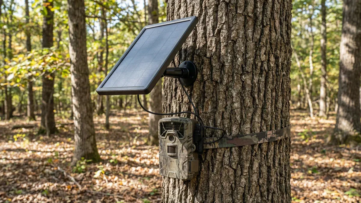 how to install trail camera solar panel