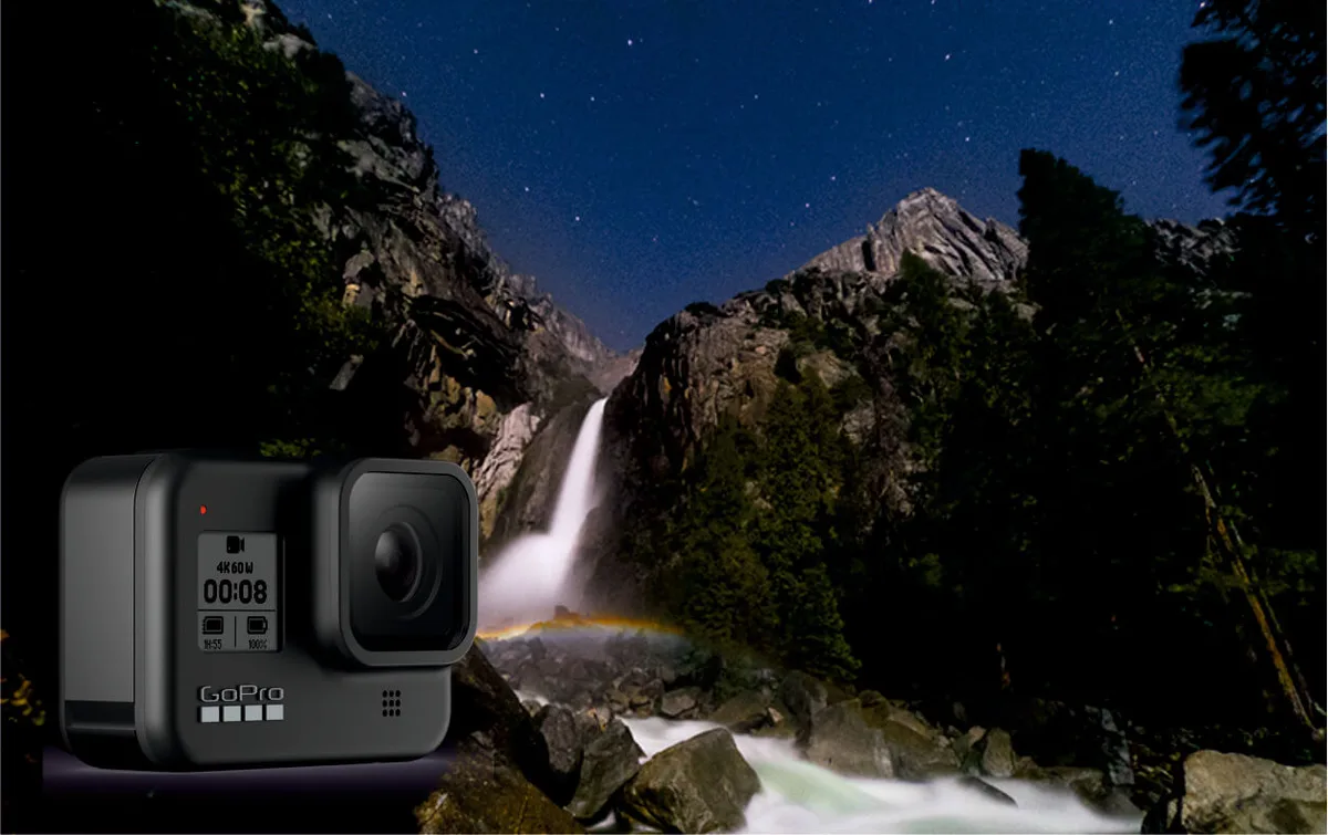 how to use action camera night mode