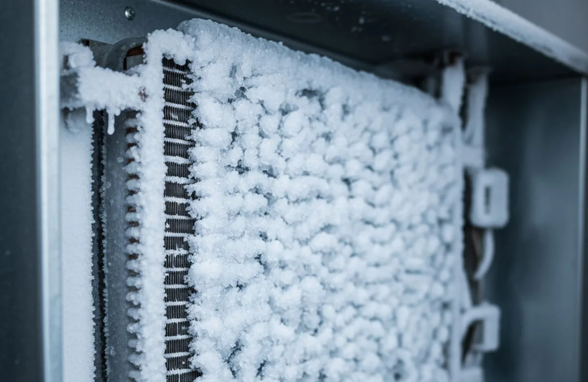 Ice blocking the evaporator fan