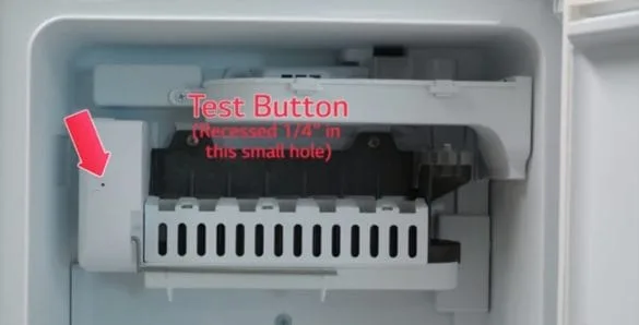 ice maker test mode button
