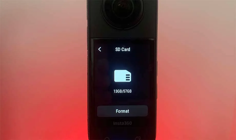 Insta360 X3 internal formatting utility