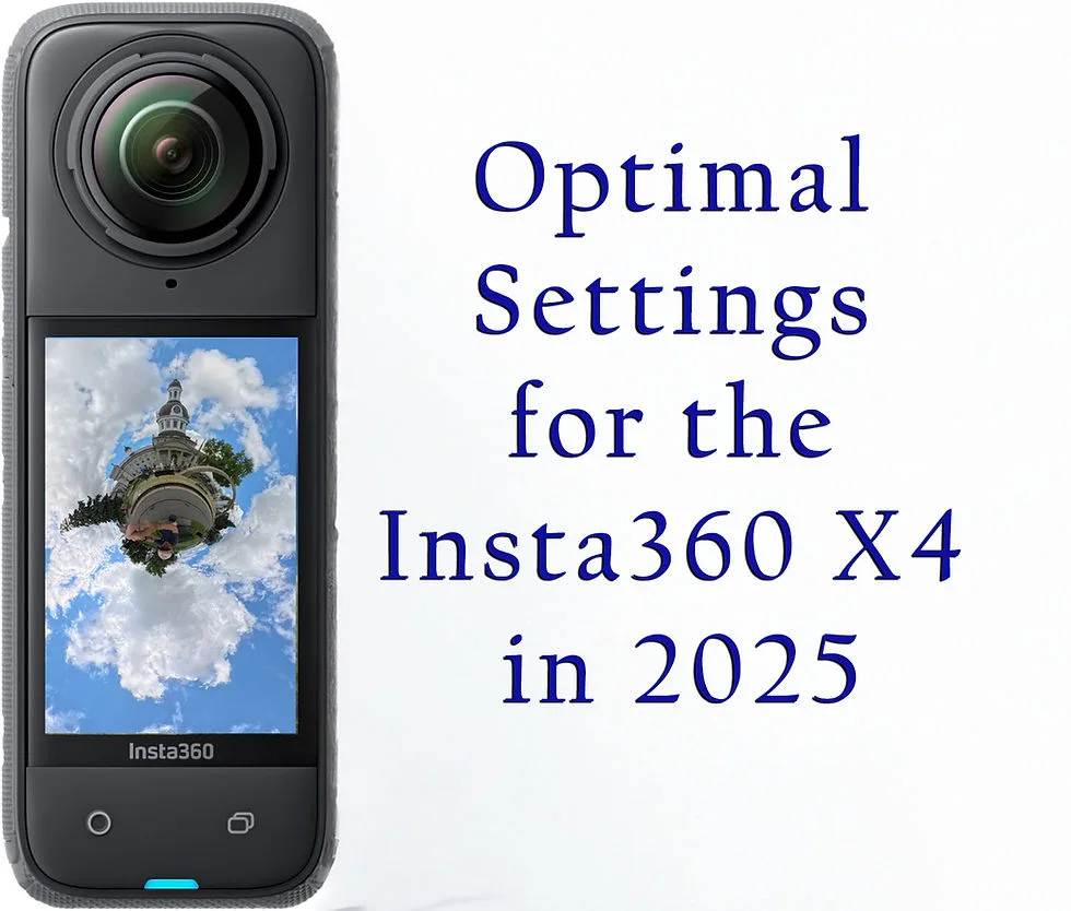 Insta360 X4 settings menu