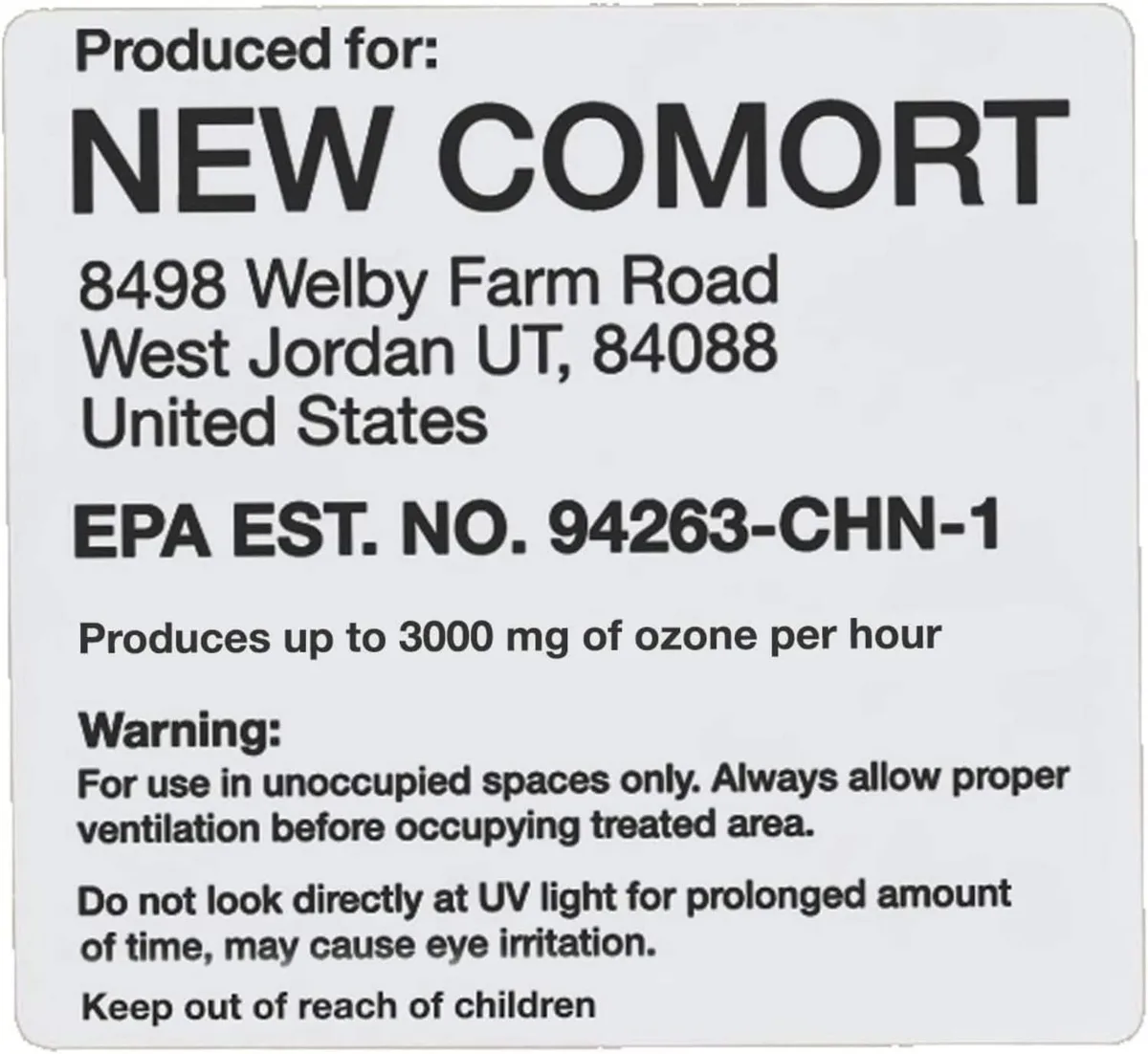 Ionizer ozone risk warning