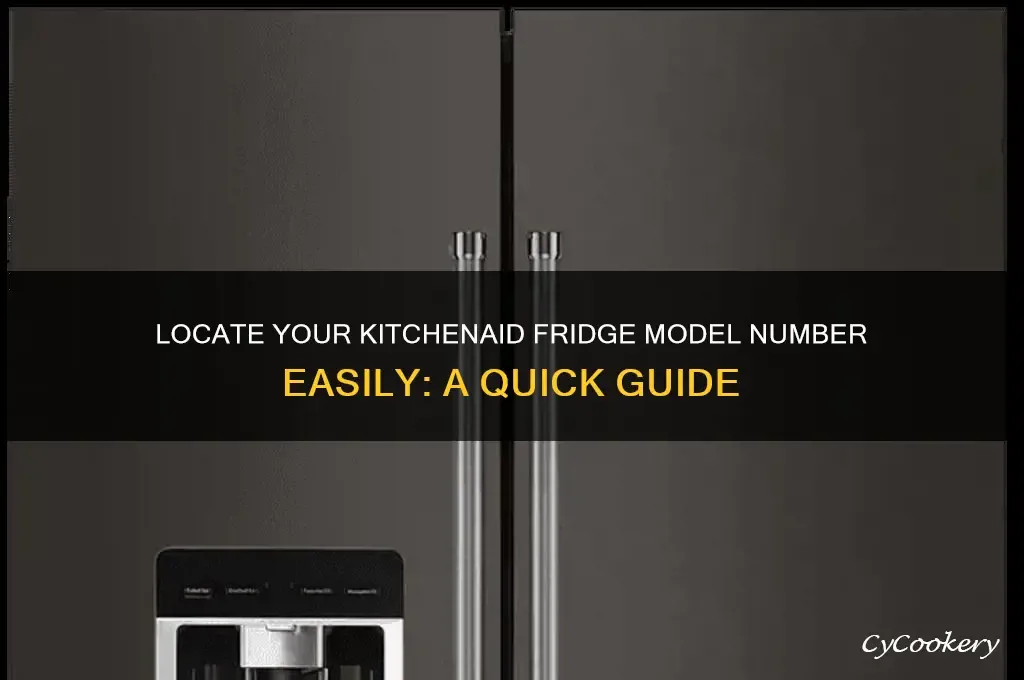 KitchenAid model number label