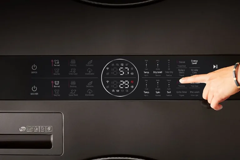 LG front load washer control panel