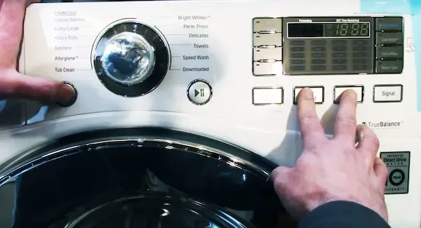 LG washer diagnostic mode access