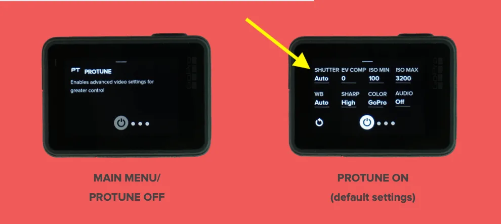 manual exposure controls action camera