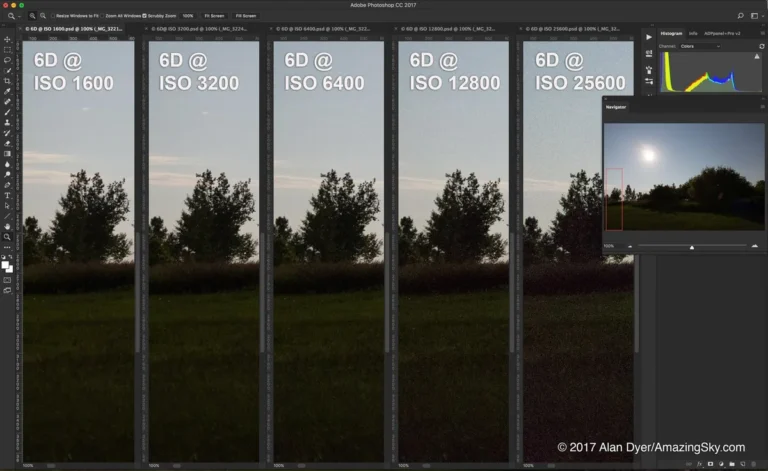 mirrorless camera sensor noise comparison