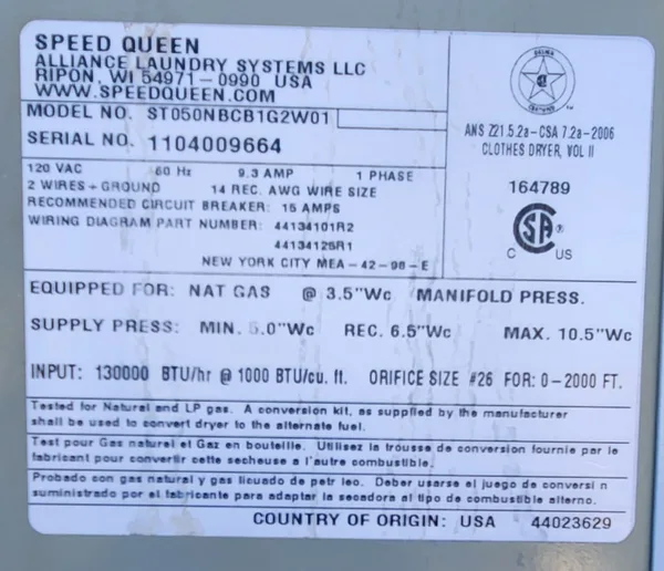 Model number plate